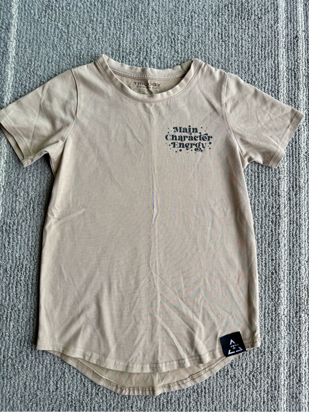 TRILOGY - Boys "Main Character Energy" Short Sleeve Tee - Cream